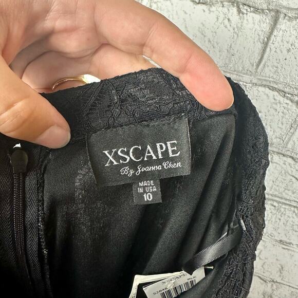 Xscape Skirt Lace Pencil Knee Length High Waist Party Cocktail New NWT Black 10 - Picture 3 of 8